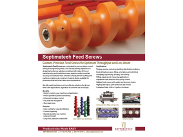 Feed Screws Timing Screws Brochure Thumbnail