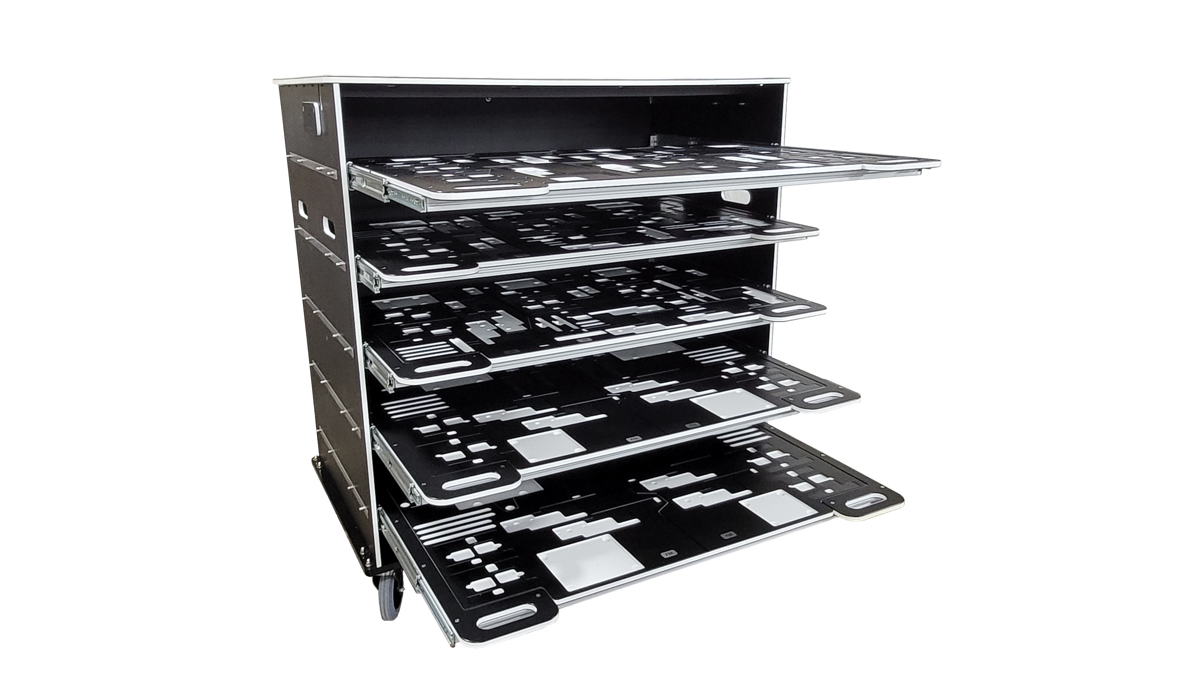 5 Sliding Drawer Change Part Storage Cart