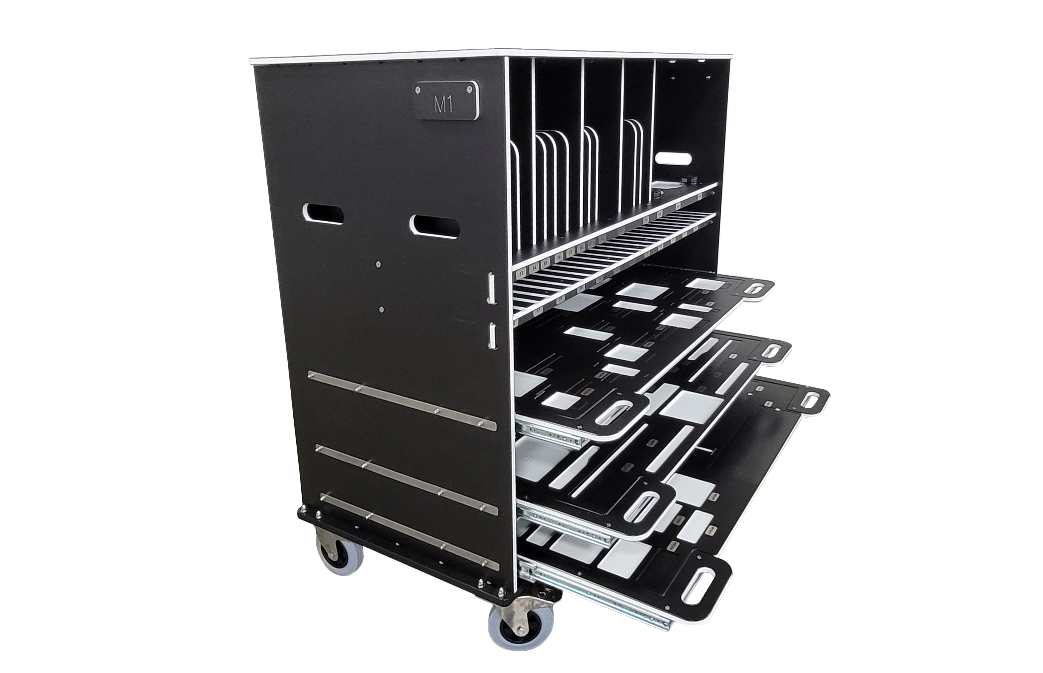 5 S Cart with Sliding Drawers and Vertical Part Storage