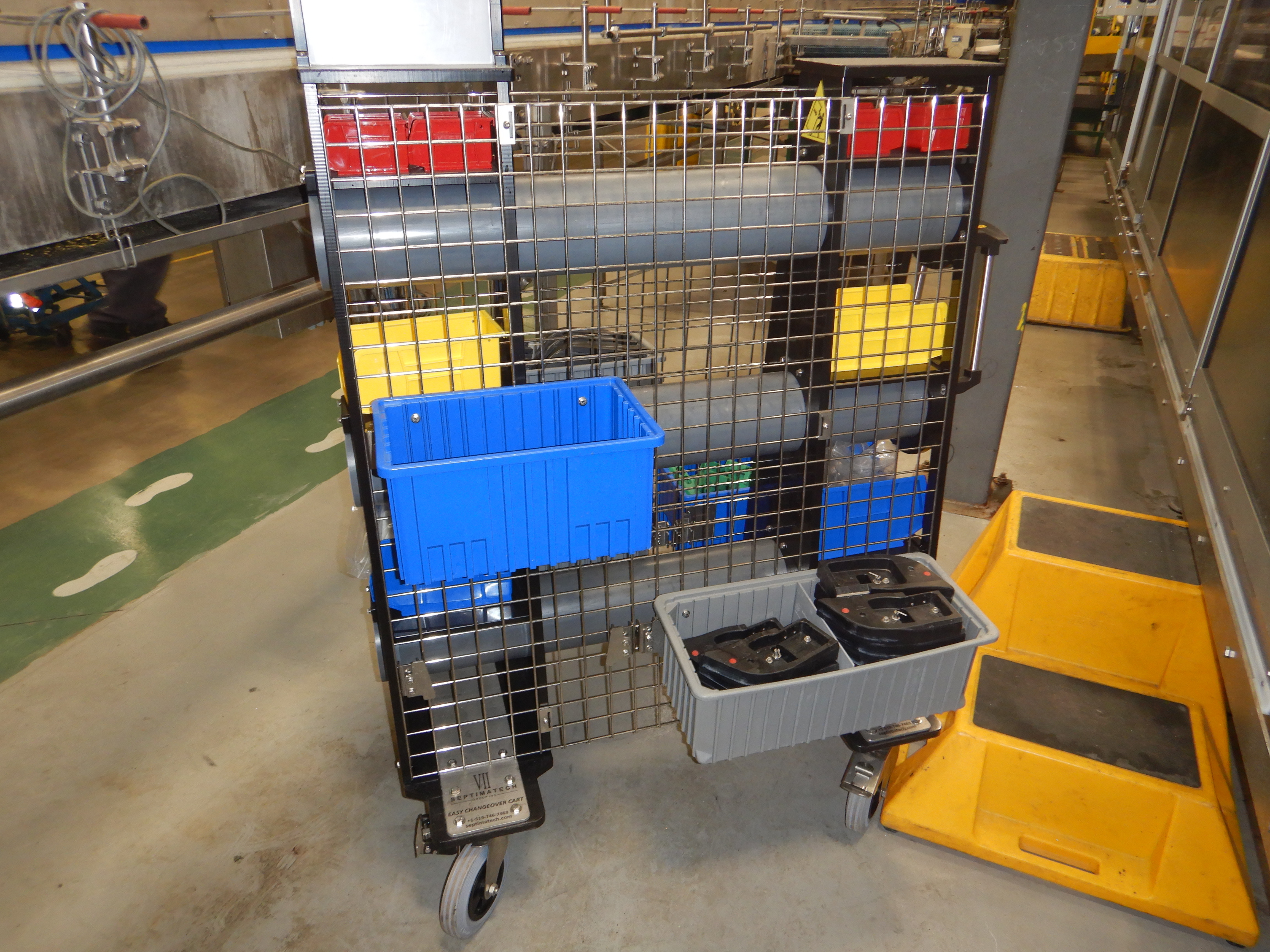 Easy Changeover Cart Configured with Buckets